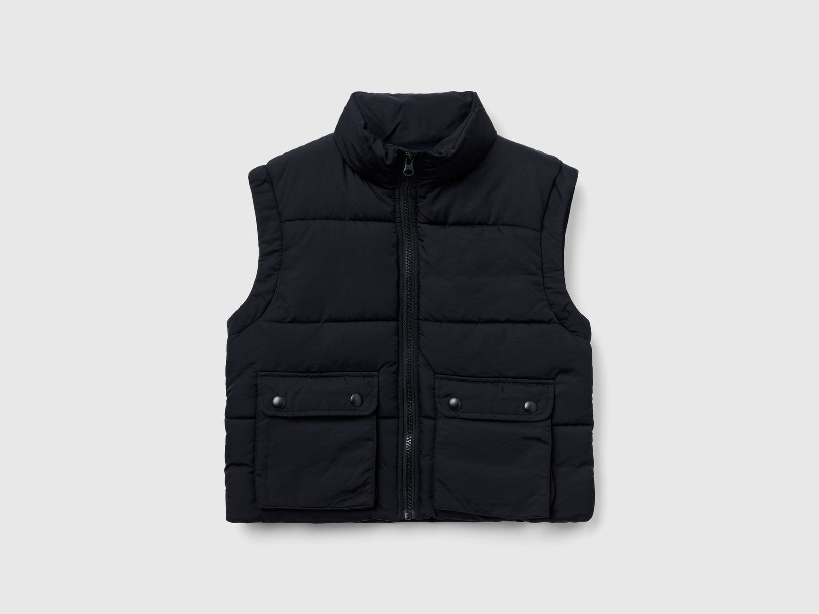 Gilet imbottito "Rain Defender" da bambino nero | Benetton Outlet