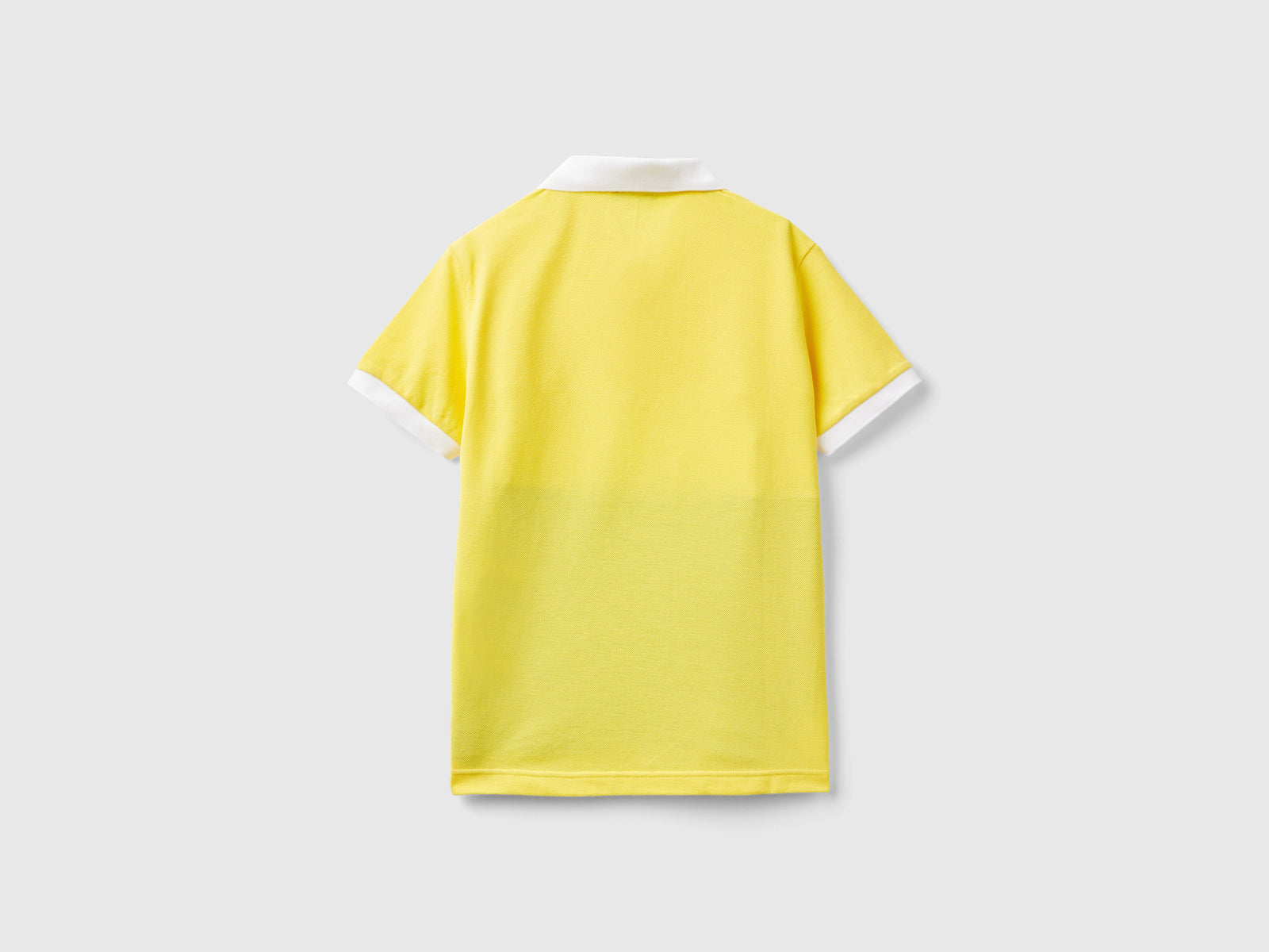 Polo color block in cotone bio da bambino giallo 2 | Benetton Outlet