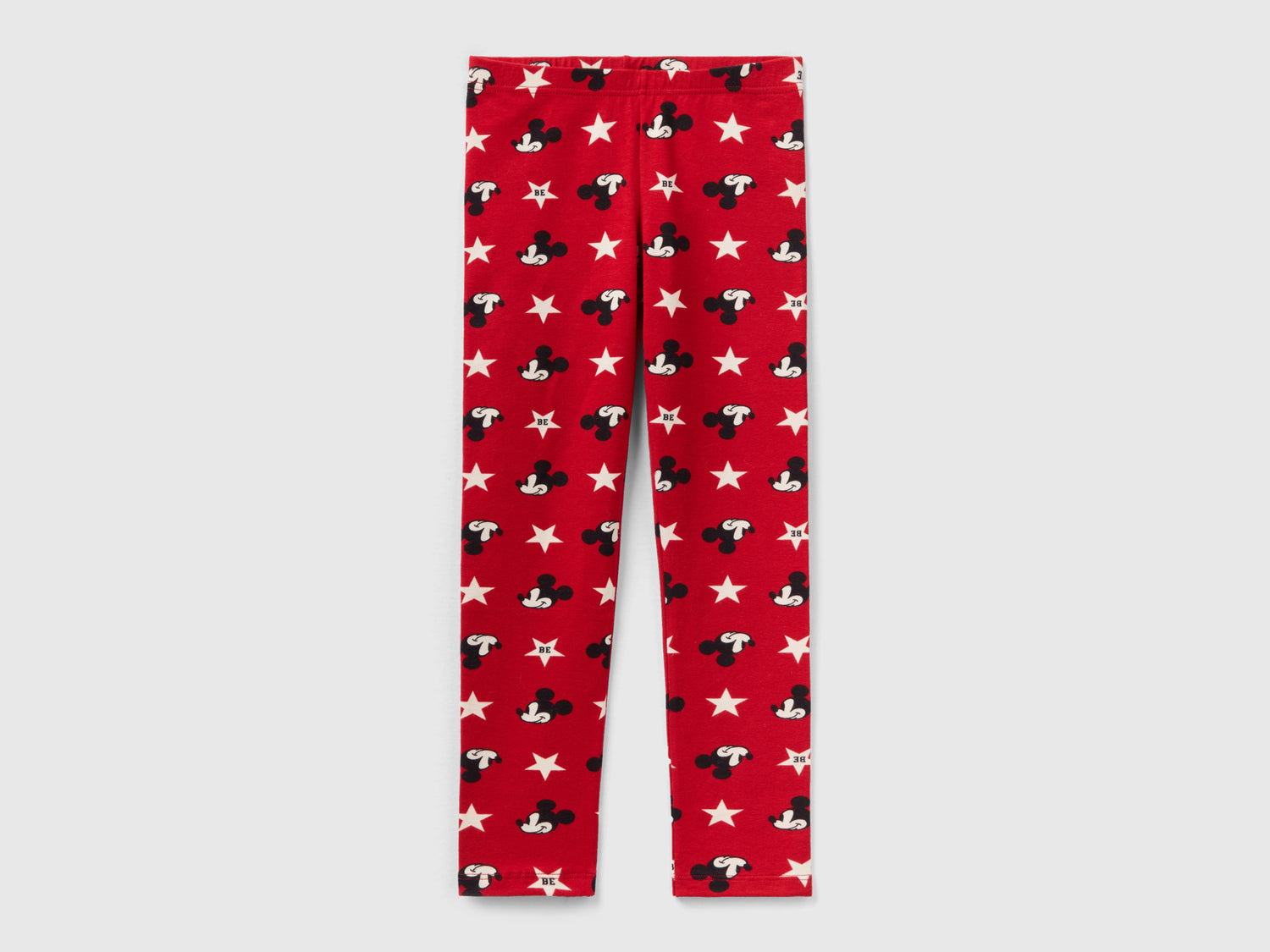 Leggings Mickey Mouse da bambina rosso | Benetton Outlet