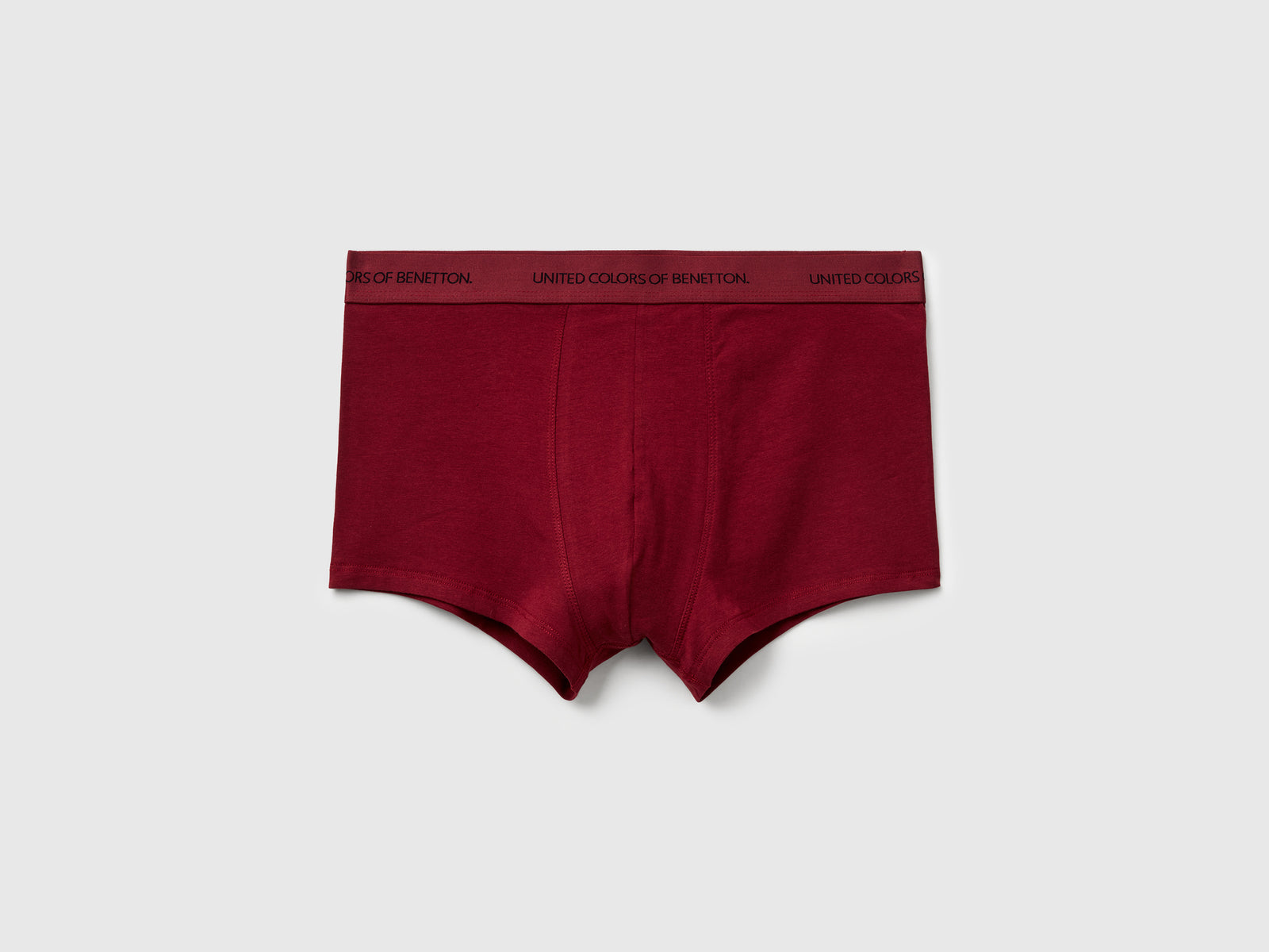 Boxer in cotone elasticizzato da uomo bordeaux | Benetton Outlet