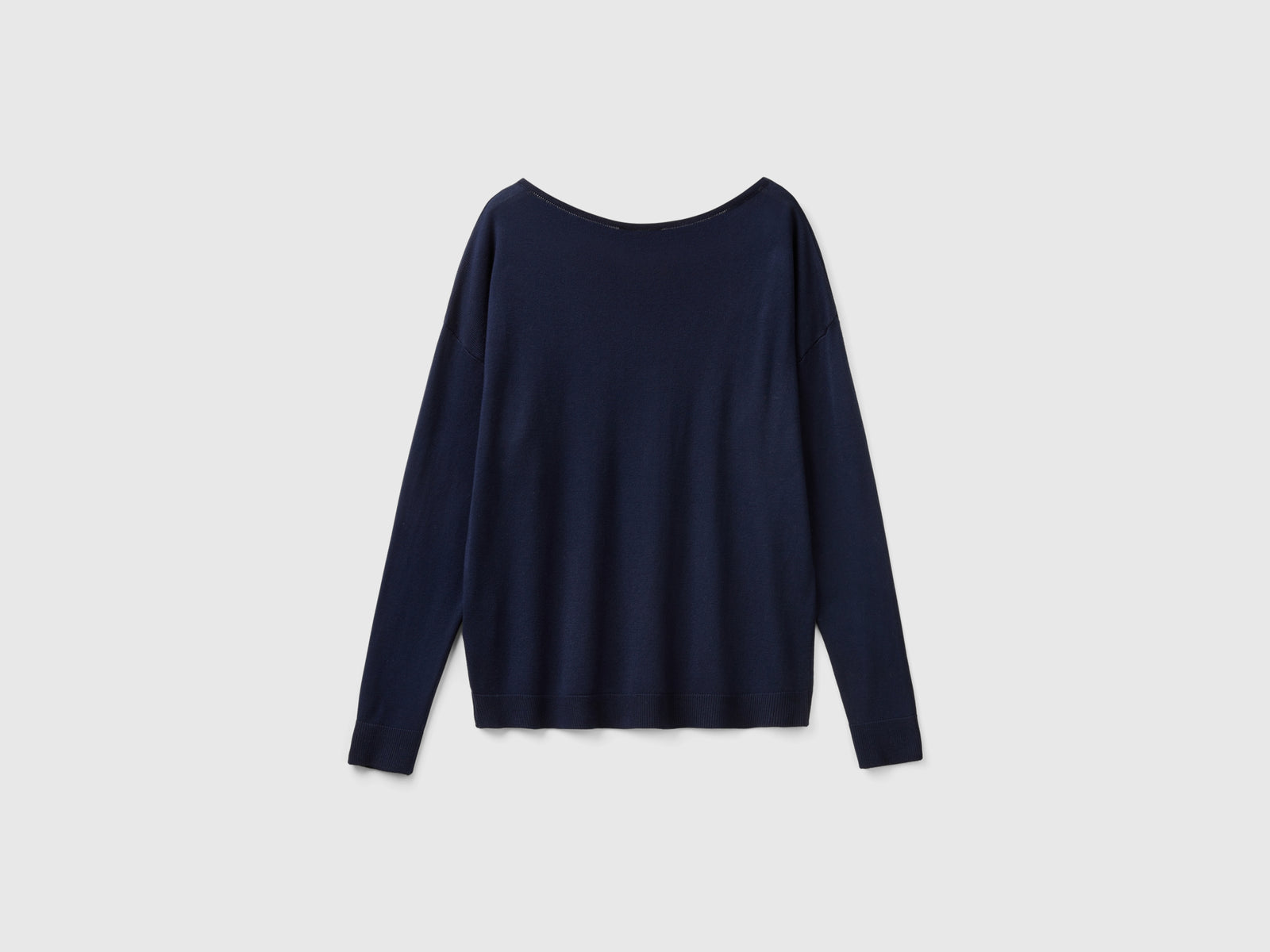 Maglia con scollo a barchetta da donna blu scuro 2 | Benetton Outlet