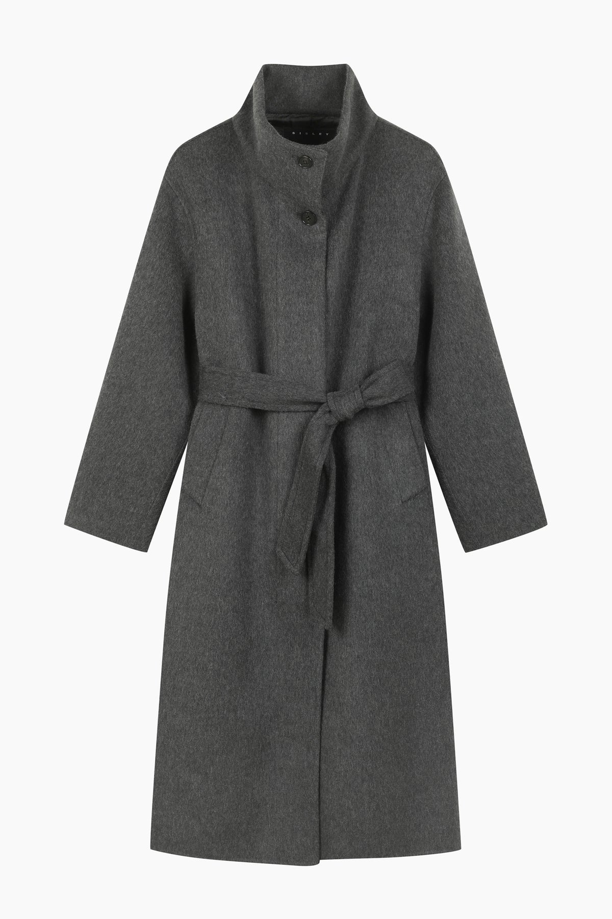 Cappotto 100% lana con cintura