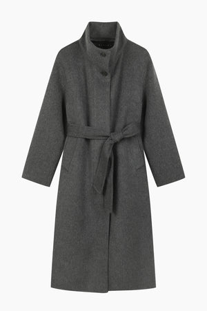 Cappotto 100% lana con cintura