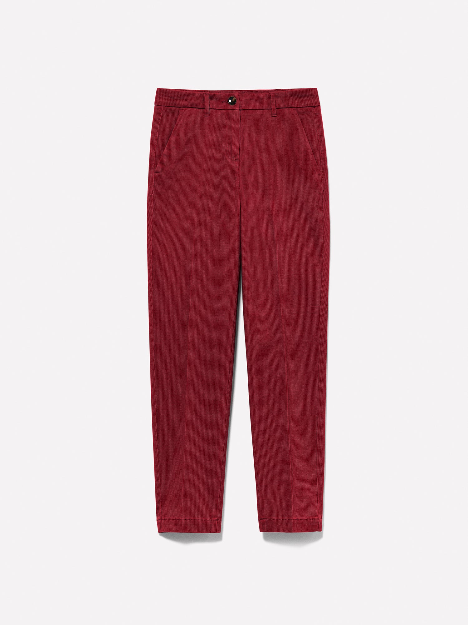 Pantaloni chino a sigaretta da donna bordeaux | Sisley Outlet