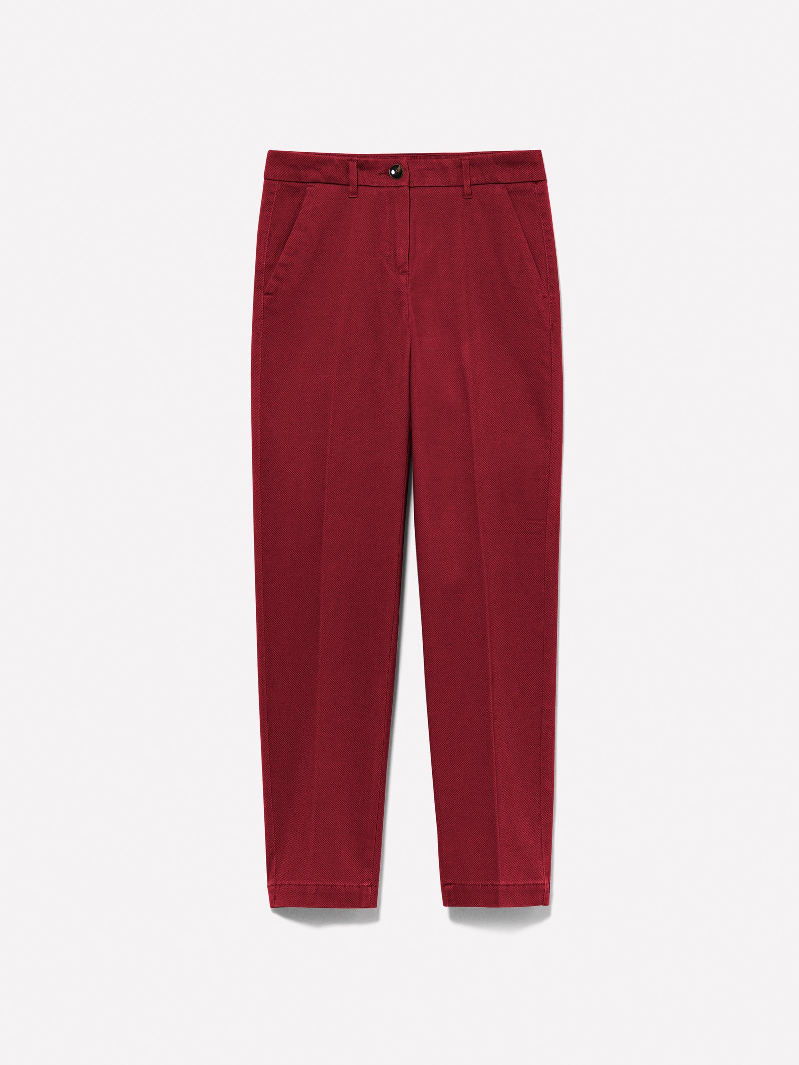 Pantalones chinos de cigarrillos da donna bordeaux | Sisley Outlet