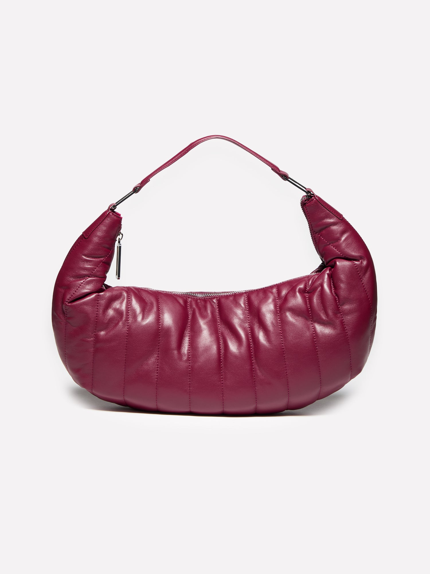 Borsa a spalla con impunture da donna bordeaux | Sisley Outlet