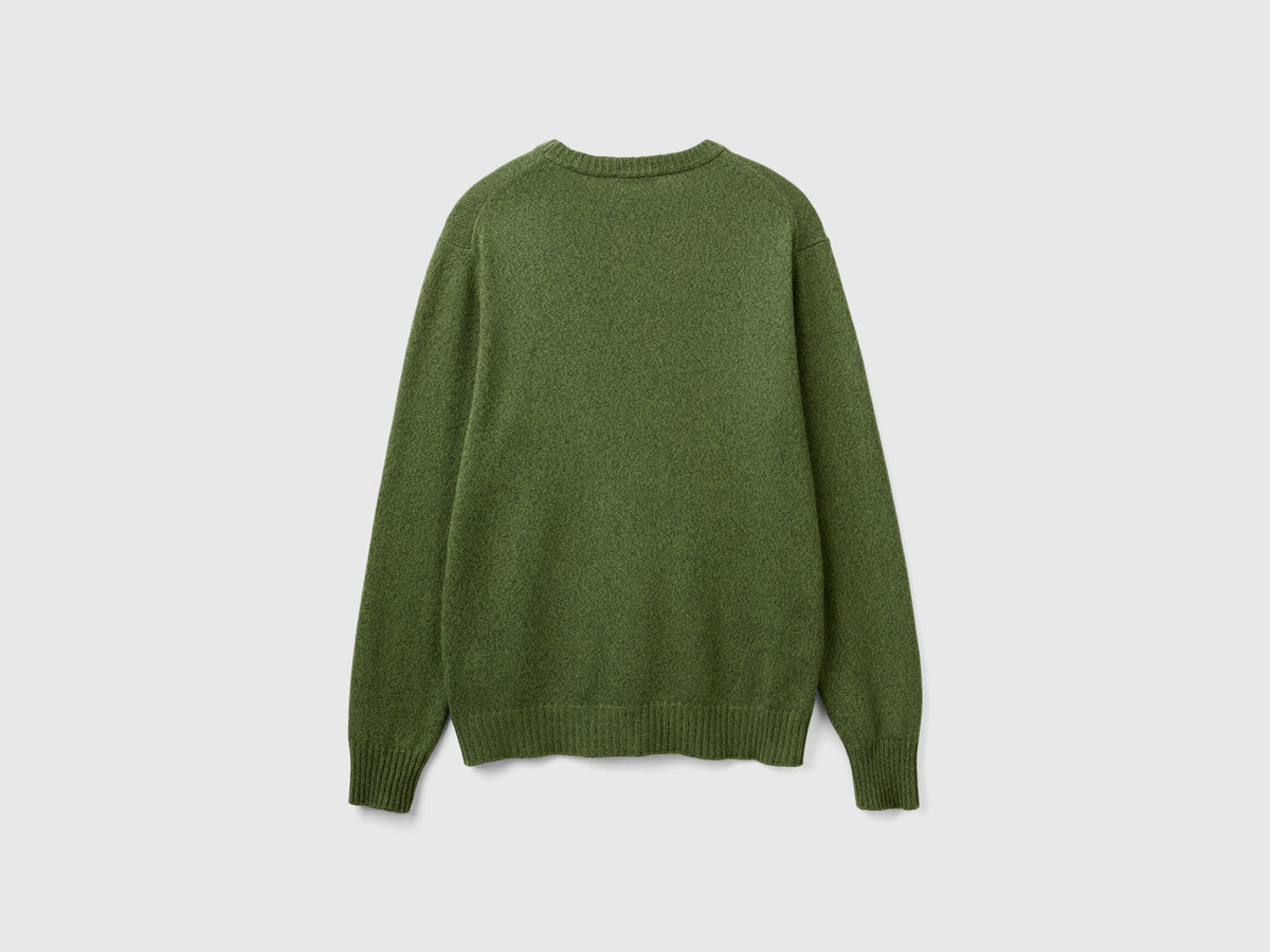 Maglia girocollo in misto lana e cashmere