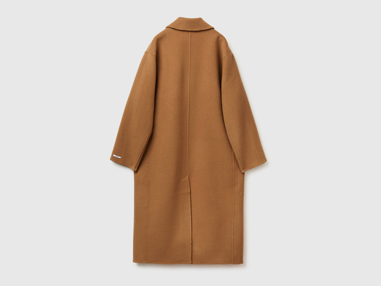 Cappotto lungo 100% lana da donna beige 2 | Benetton Outlet