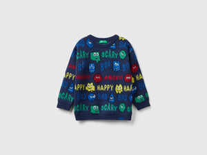Maglia con scritte e grafiche mostri