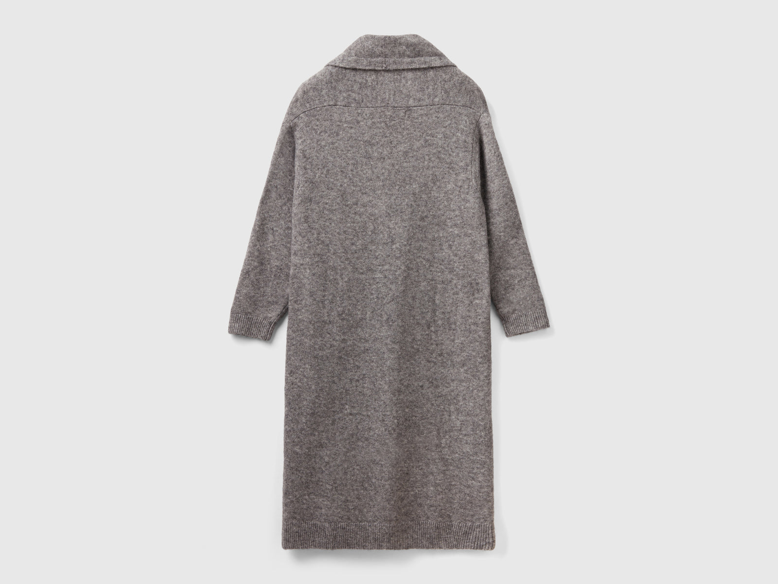 Cardigan lungo in filato riciclato da donna grigio scuro 2 | Benetton Outlet