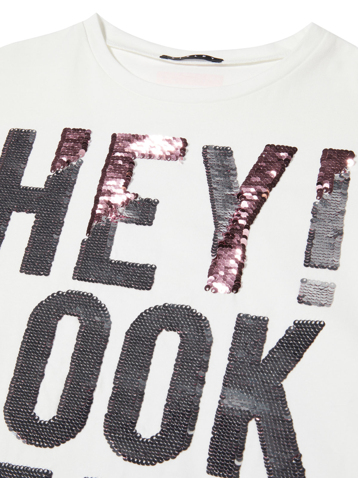 T-shirt con paillettes flip up