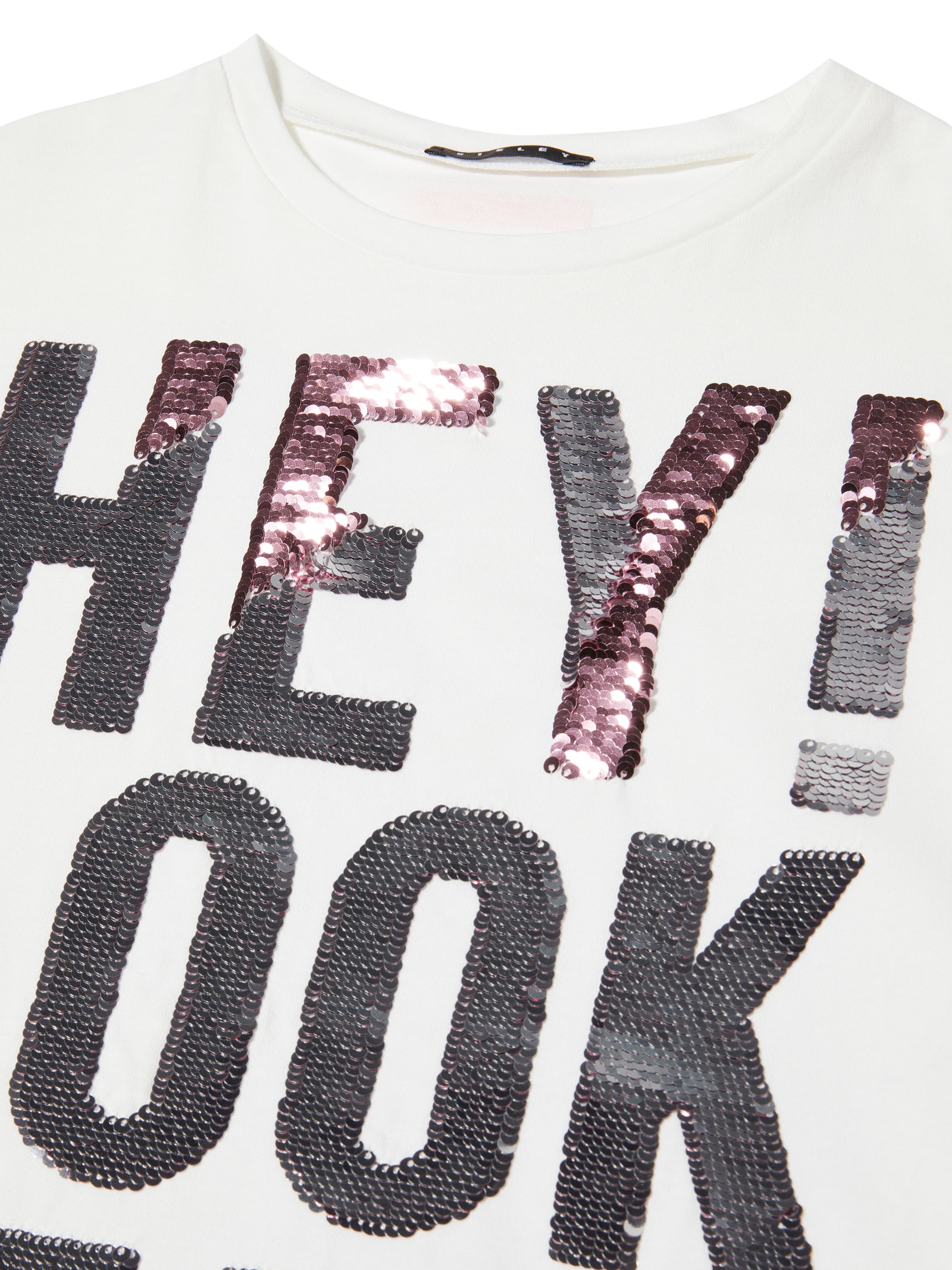 T-shirt con paillettes flip up da bambina bianco 3 | Sisley young Outlet