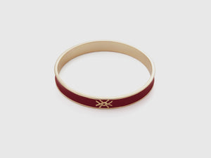 Bracciale bangle rosso con logo