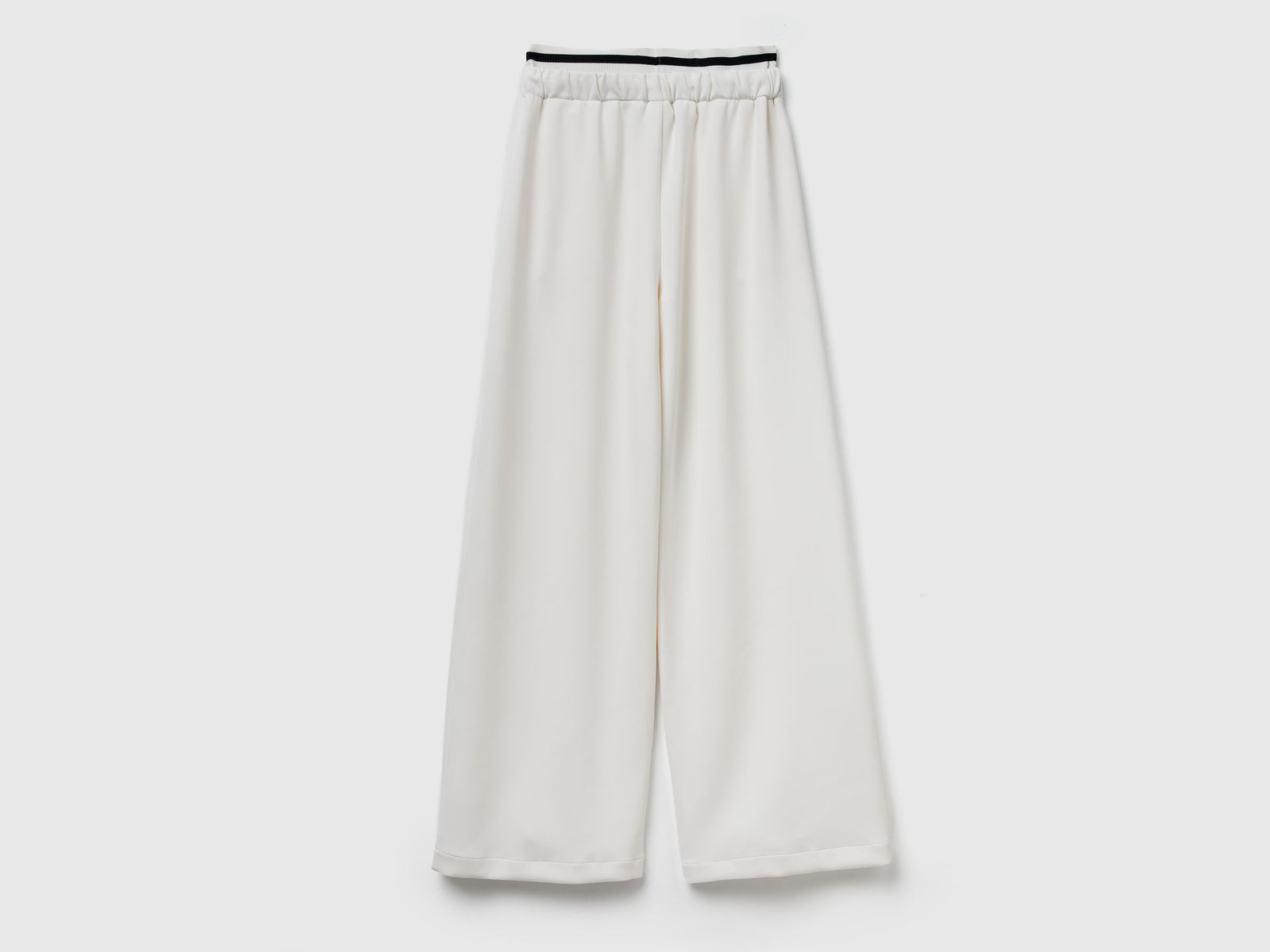 Pantaloni ampi in Modal stretch da donna bianco panna 2 | Benetton Outlet