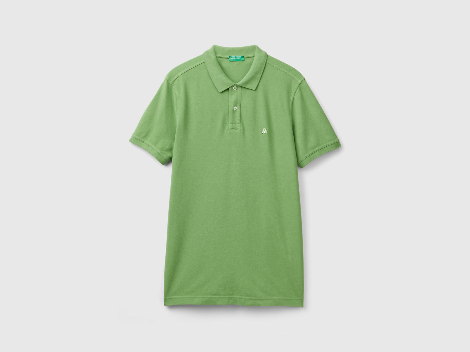 Polo regular fit da uomo verde oliva | Benetton Outlet