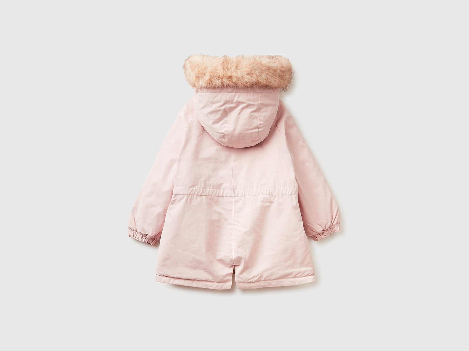 Parka imbottito con coulisse da bimba rosa 2 | Benetton Outlet