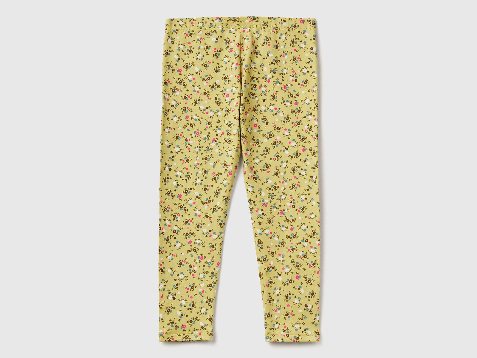 Leggings a fiori da bimba giallo 2 | Benetton Outlet
