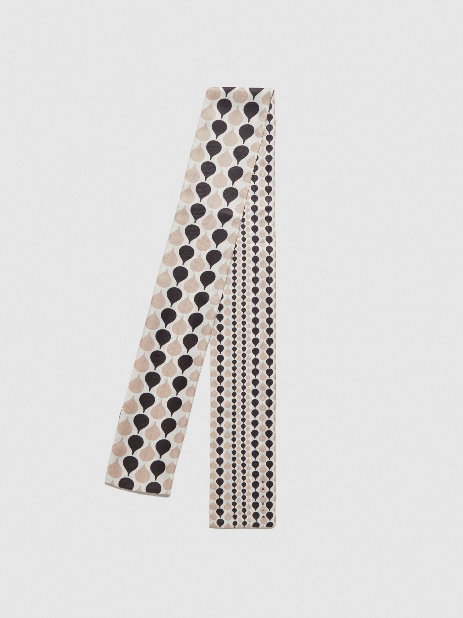 Foulard sottile double face da donna beige | Sisley Outlet