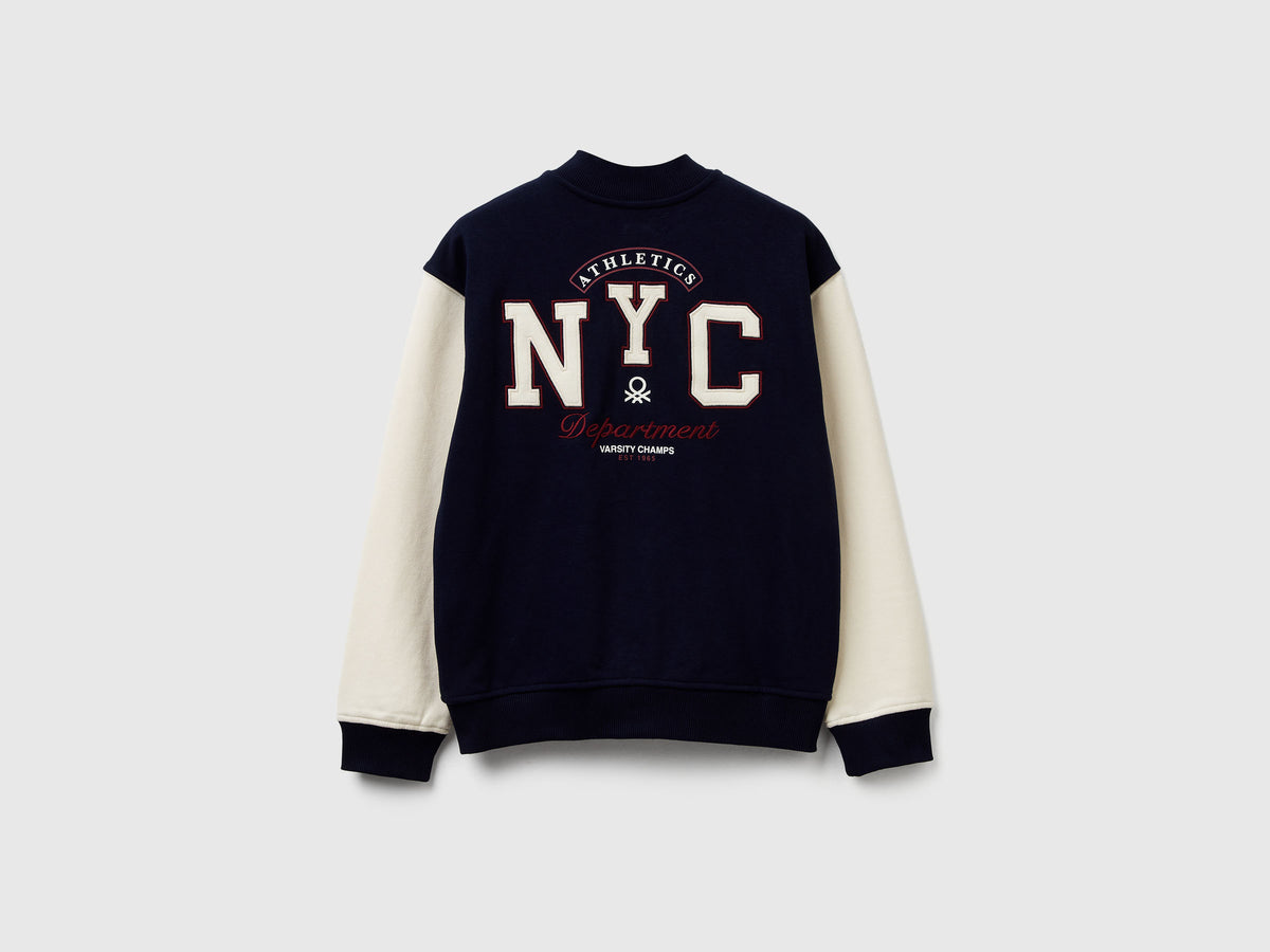 Bomber over fit con ricamo