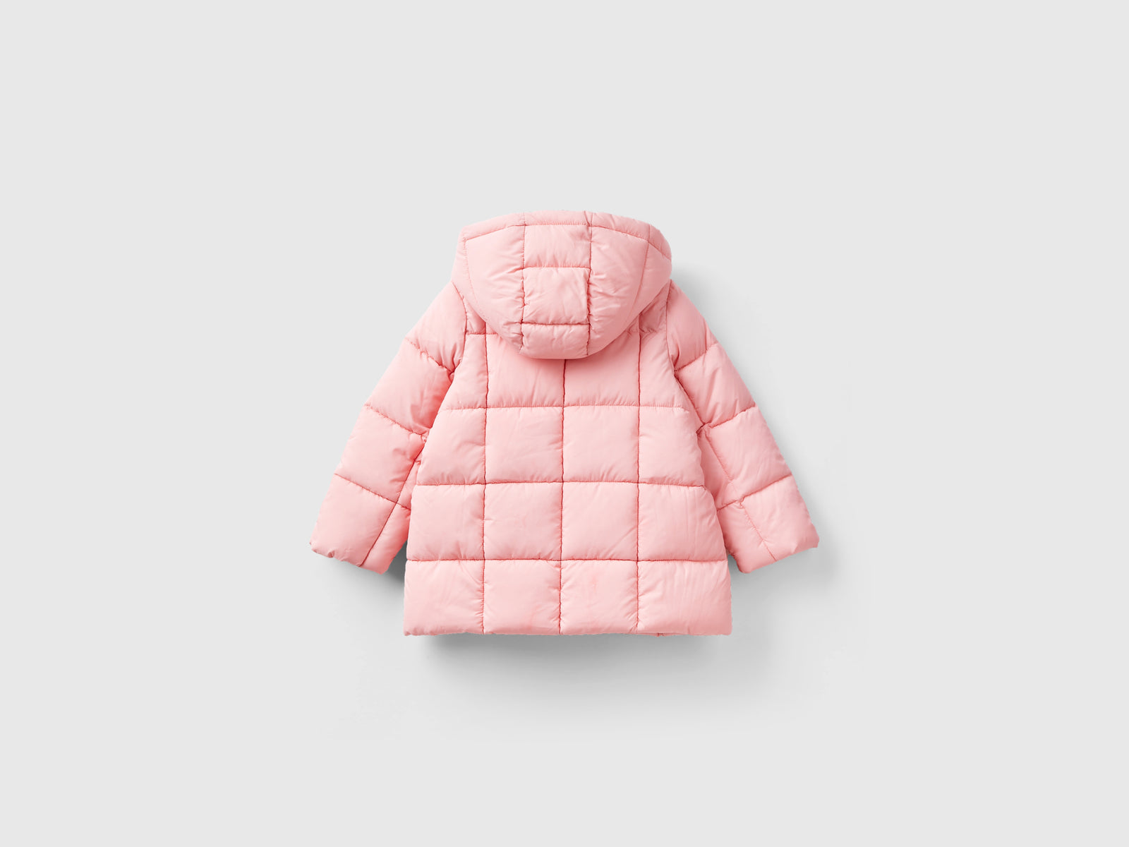 Giubbotto con cappuccio staccabile da bimba rosa 2 | Benetton Outlet