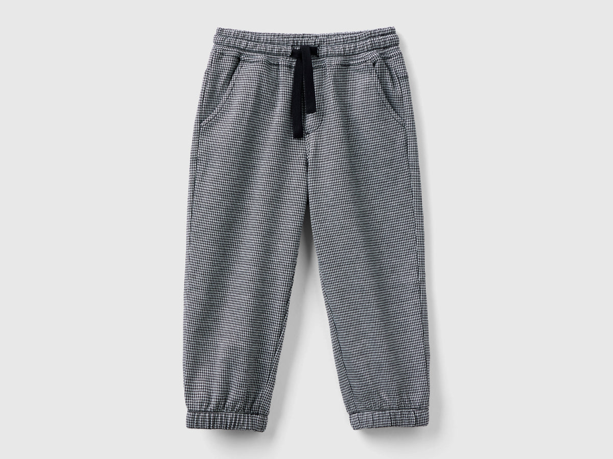 Pantaloni over fit pied de poule