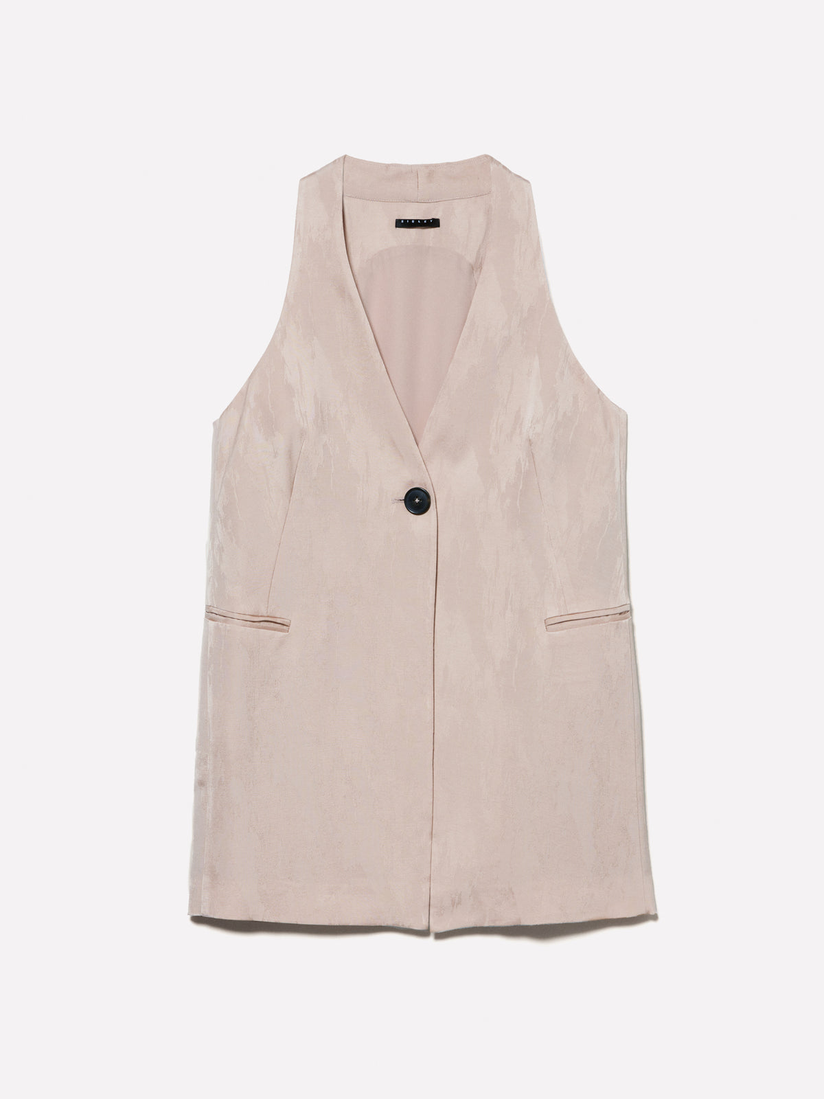 Gilet lungo rosa chiaro