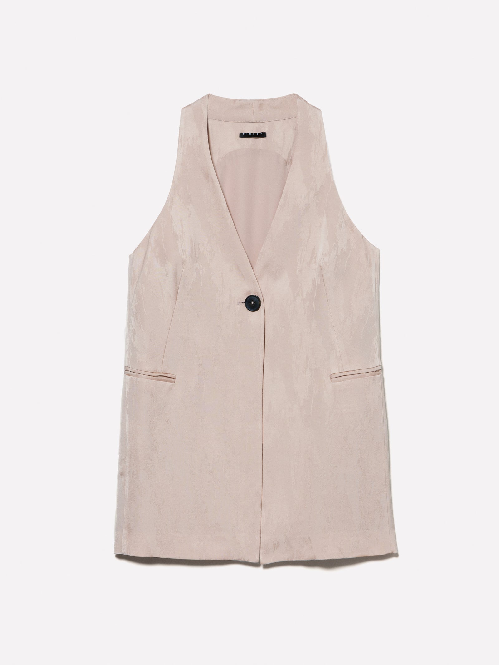 Gilet lungo rosa chiaro da donna rosa tenue | Sisley Outlet