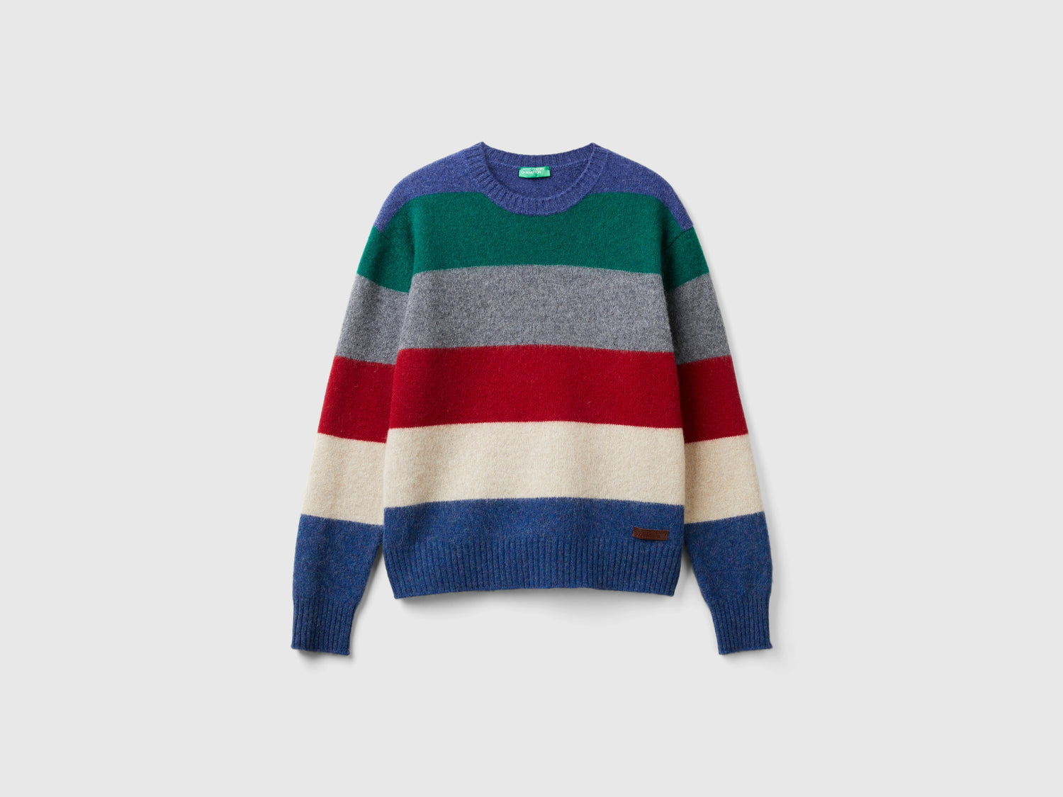Maglia a righe in pura lana Shetland da uomo multi-color | Benetton Outlet