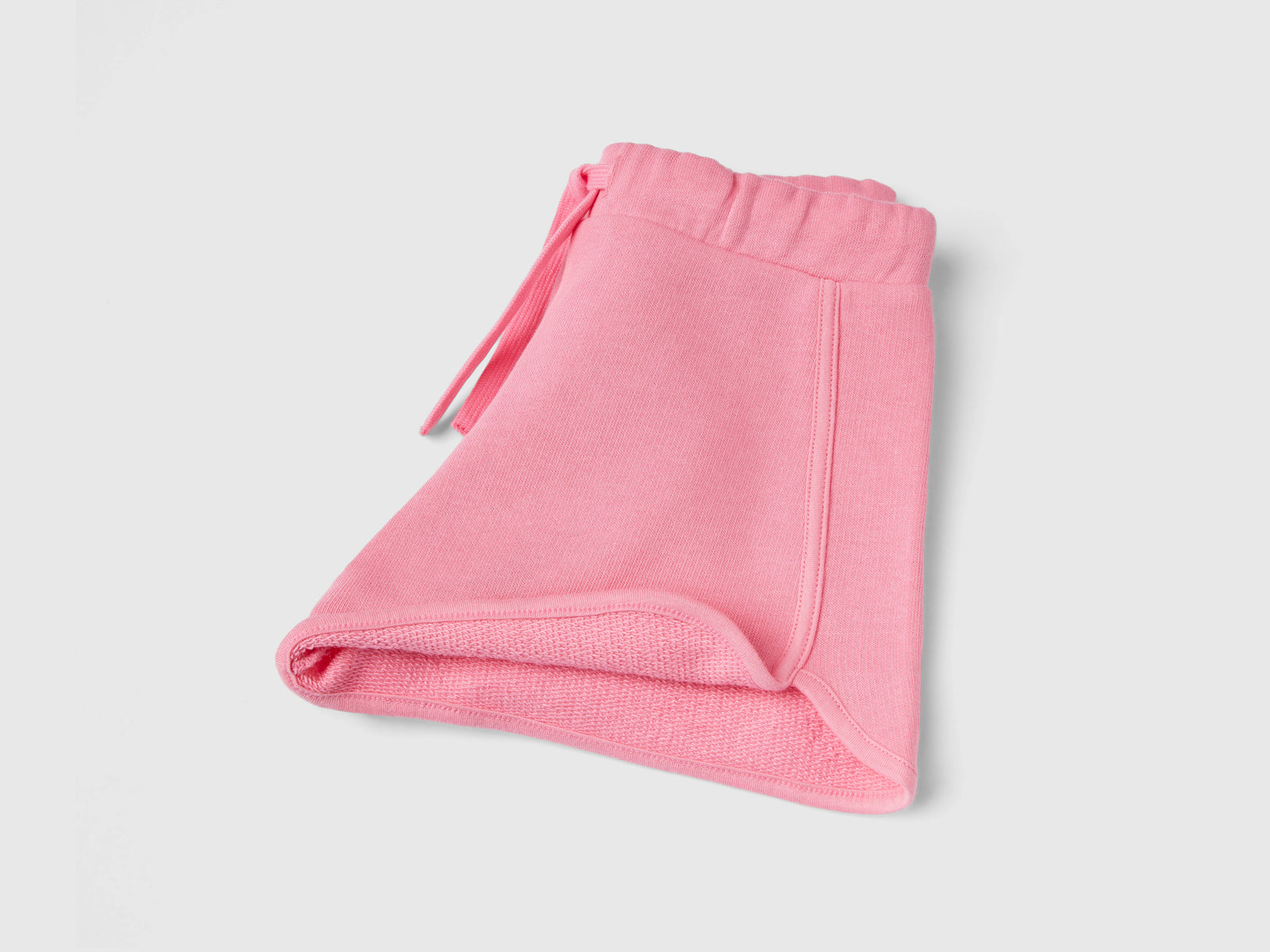 Shorts in felpa 100% cotone bio da bimba rosa 2 | Benetton Outlet