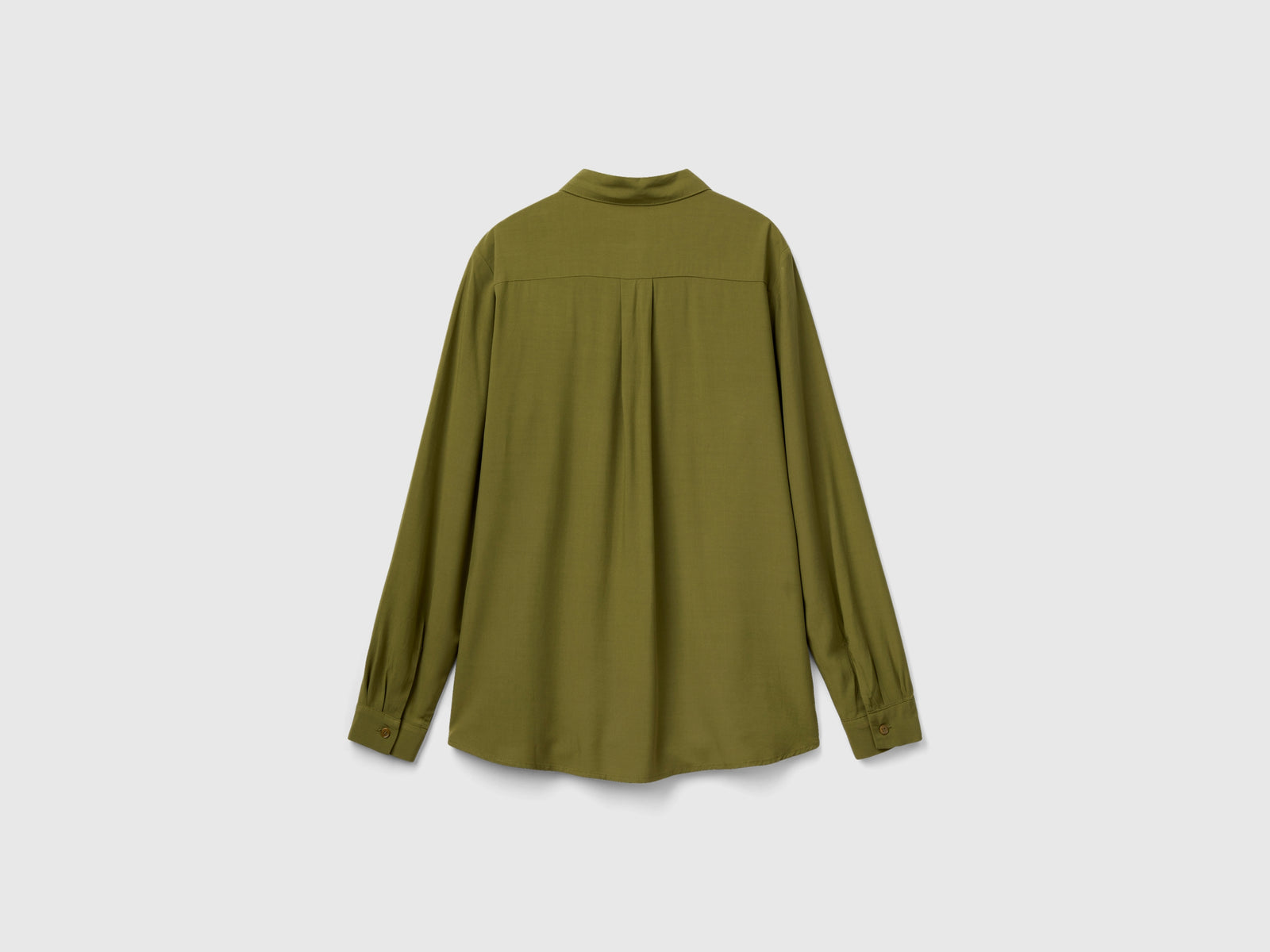 Camicia regular fit in viscosa da donna verde militare 2 | Benetton Outlet
