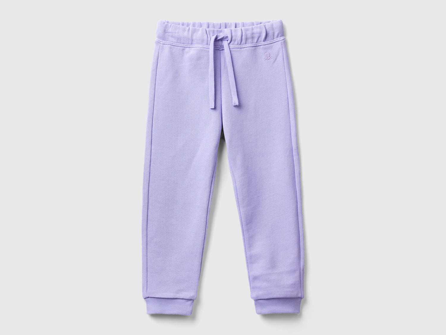 Pantaloni in felpa di cotone bio da bimba lilla | Benetton Outlet
