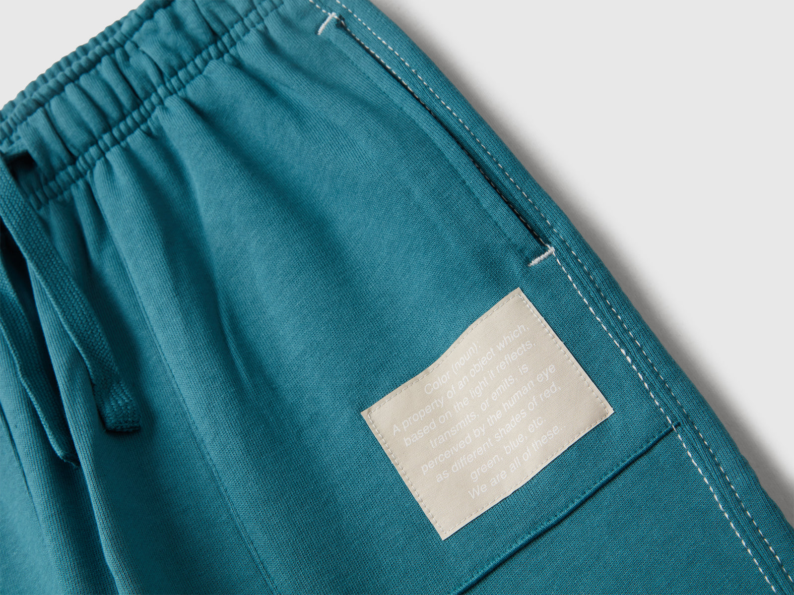 Joggers in puro cotone da bambino verde ottanio 3 | Benetton Outlet