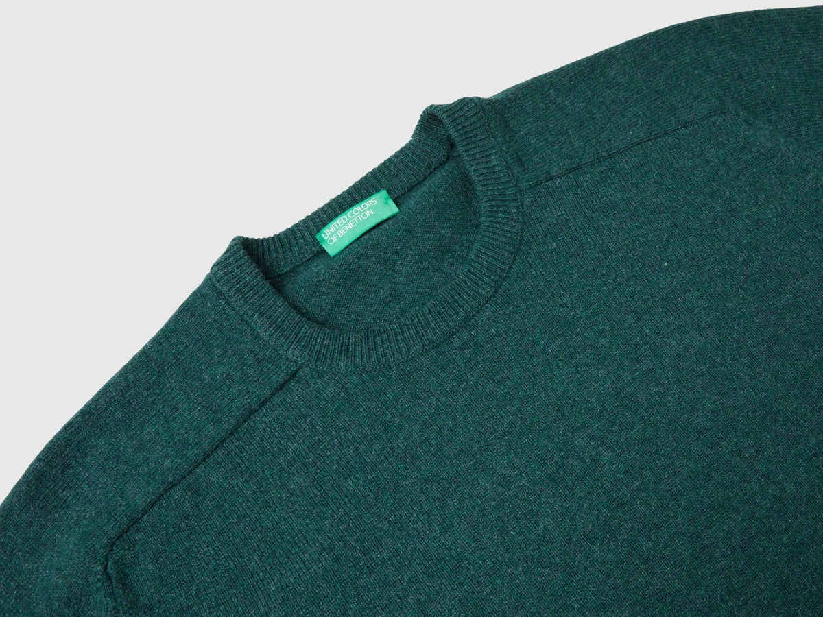 Maglia girocollo in pura lana Merino