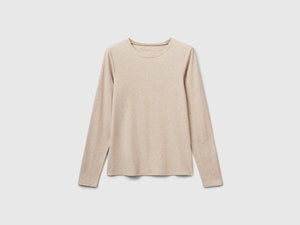 T-shirt manica lunga in cotone super stretch