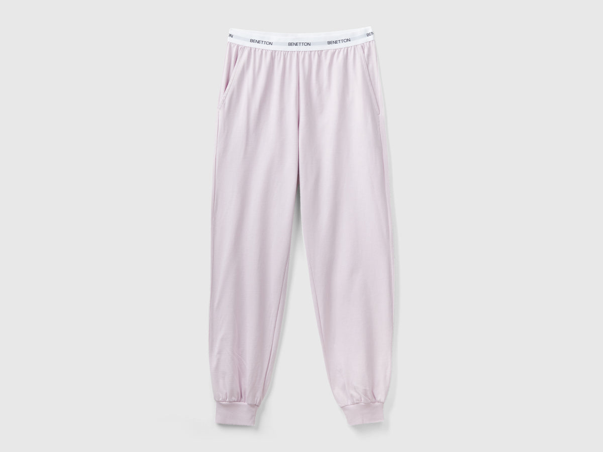Pantaloni con elastico logato