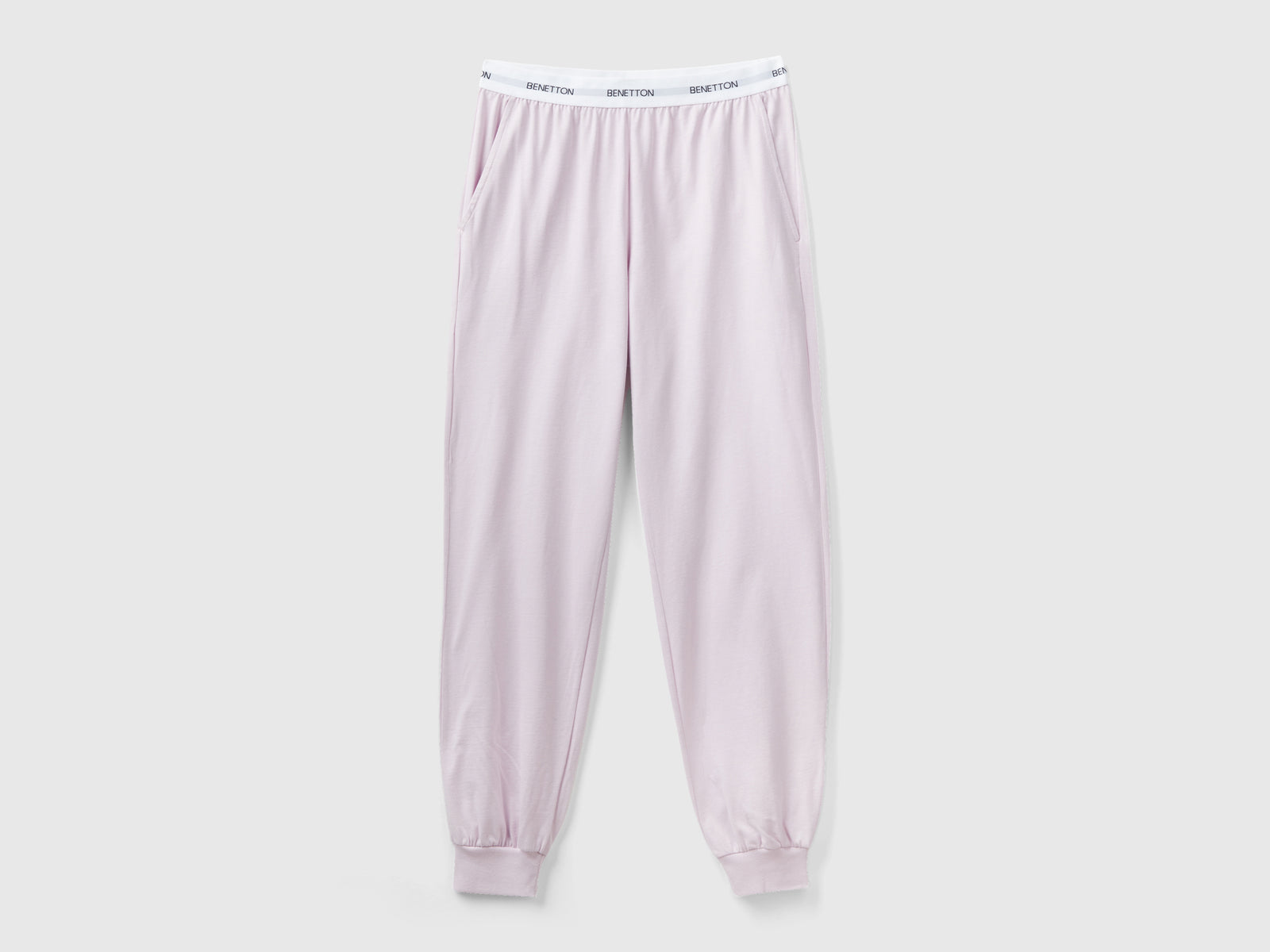 Pantaloni con elastico logato da donna lilla | Benetton Outlet