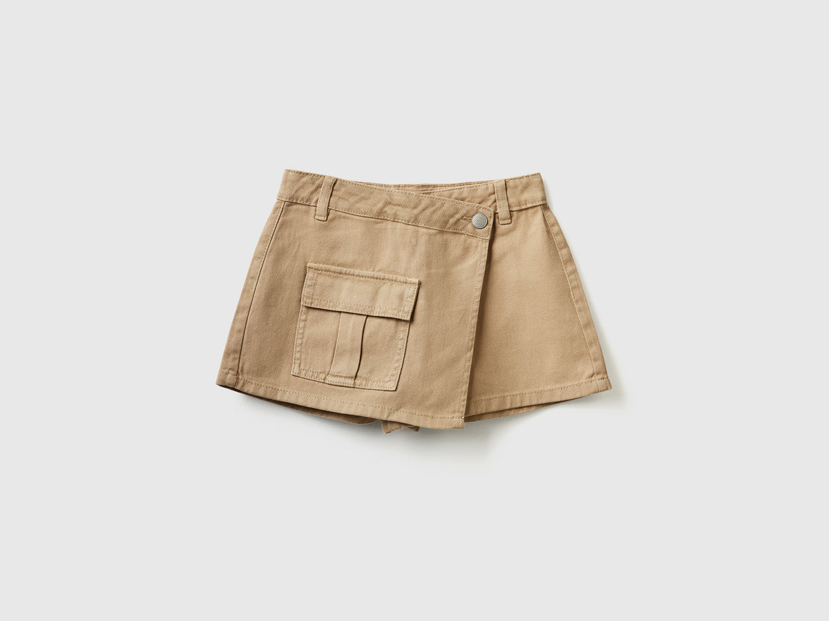 Minigonna pantalone corta in puro cotone