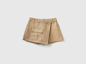 Minigonna pantalone corta in puro cotone
