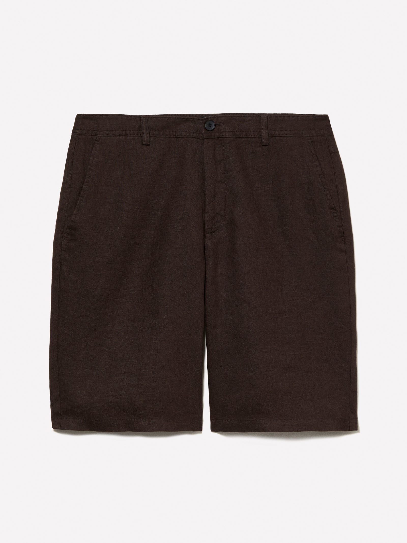 100% linen Bermuda shorts da uomo marrone scuro | Sisley Outlet