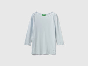 T-shirt con scollo a barchetta 100% cotone