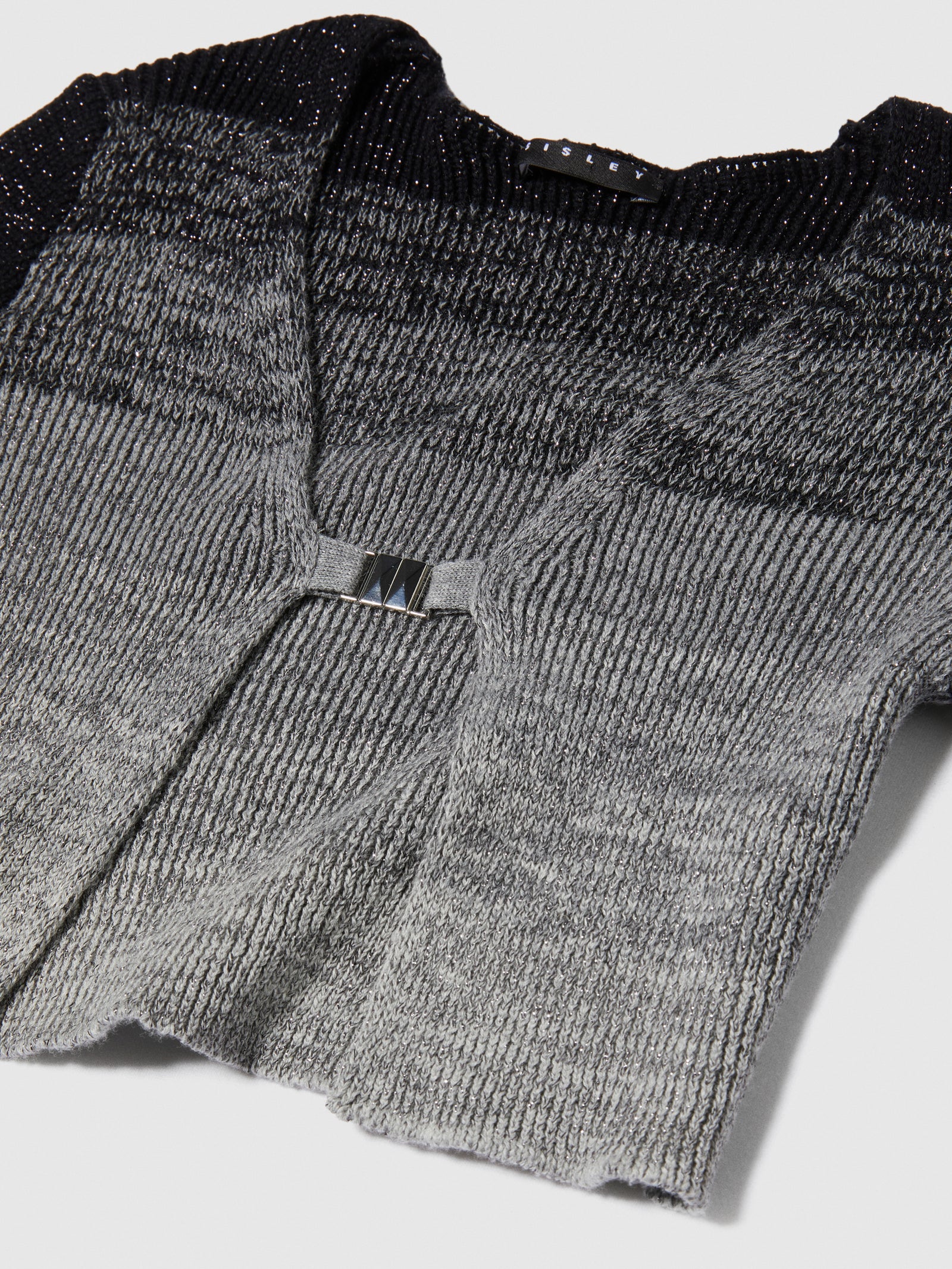 Cardigan sfumato in lurex da bambina nero 2 | Sisley young Outlet