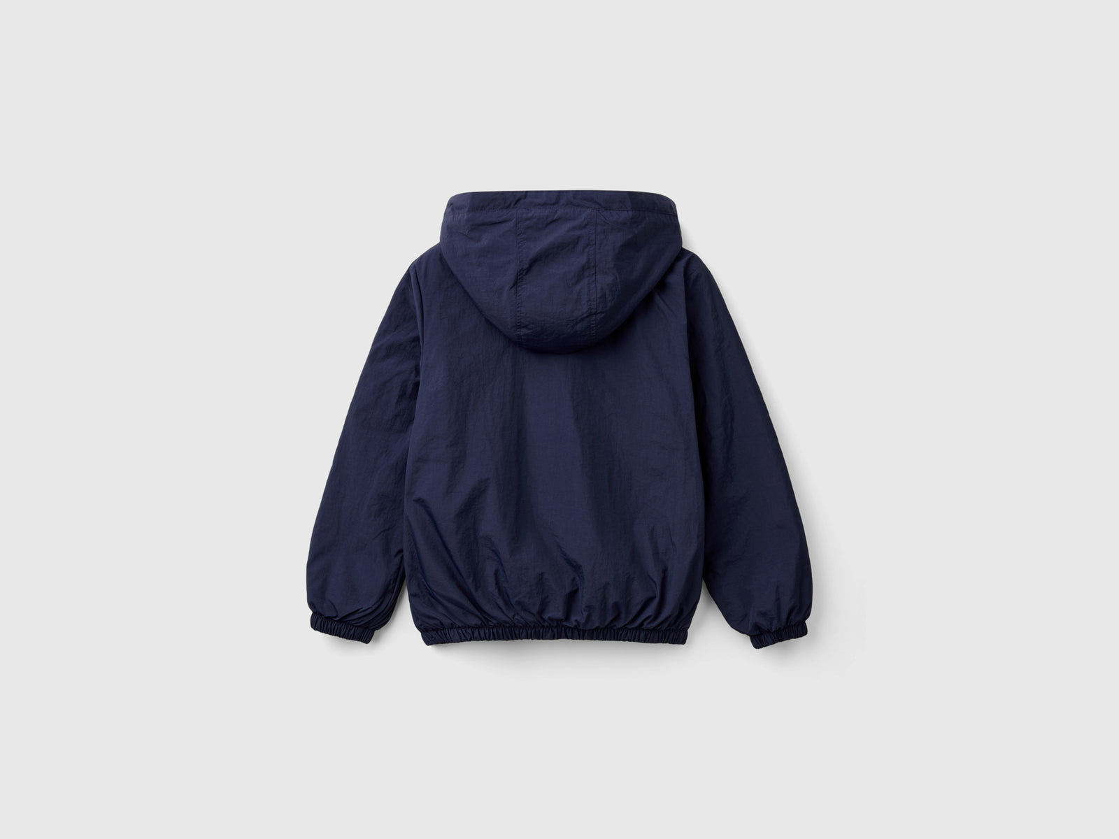 Chaqueta de nailon con capucha da bambino blu scuro 2 | Benetton Outlet