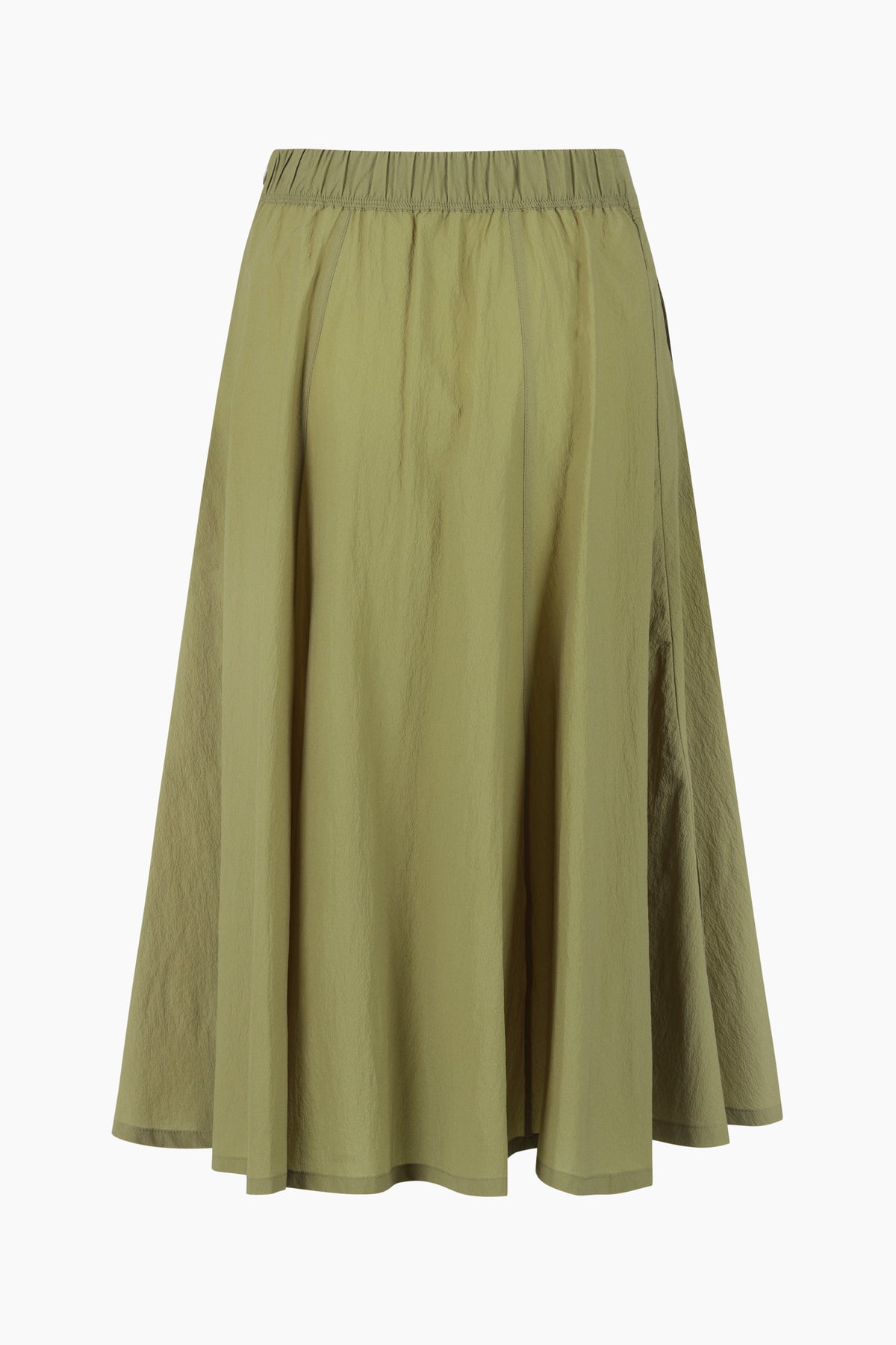 Gonna midi khaki con bottoni