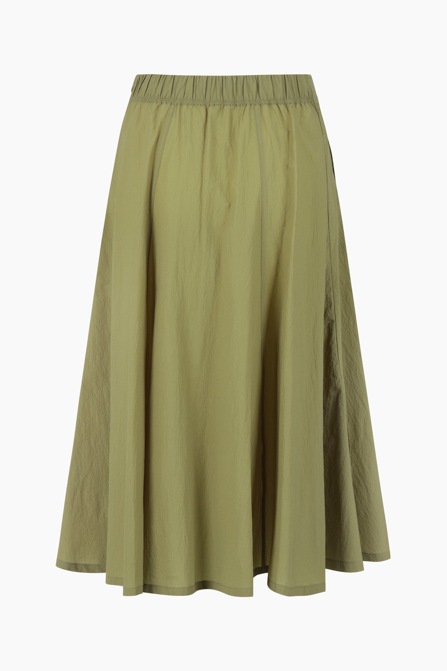 Gonna midi khaki con bottoni da donna verde militare 2 | Sisley Outlet