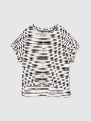 T-shirt asimmetrica a righe