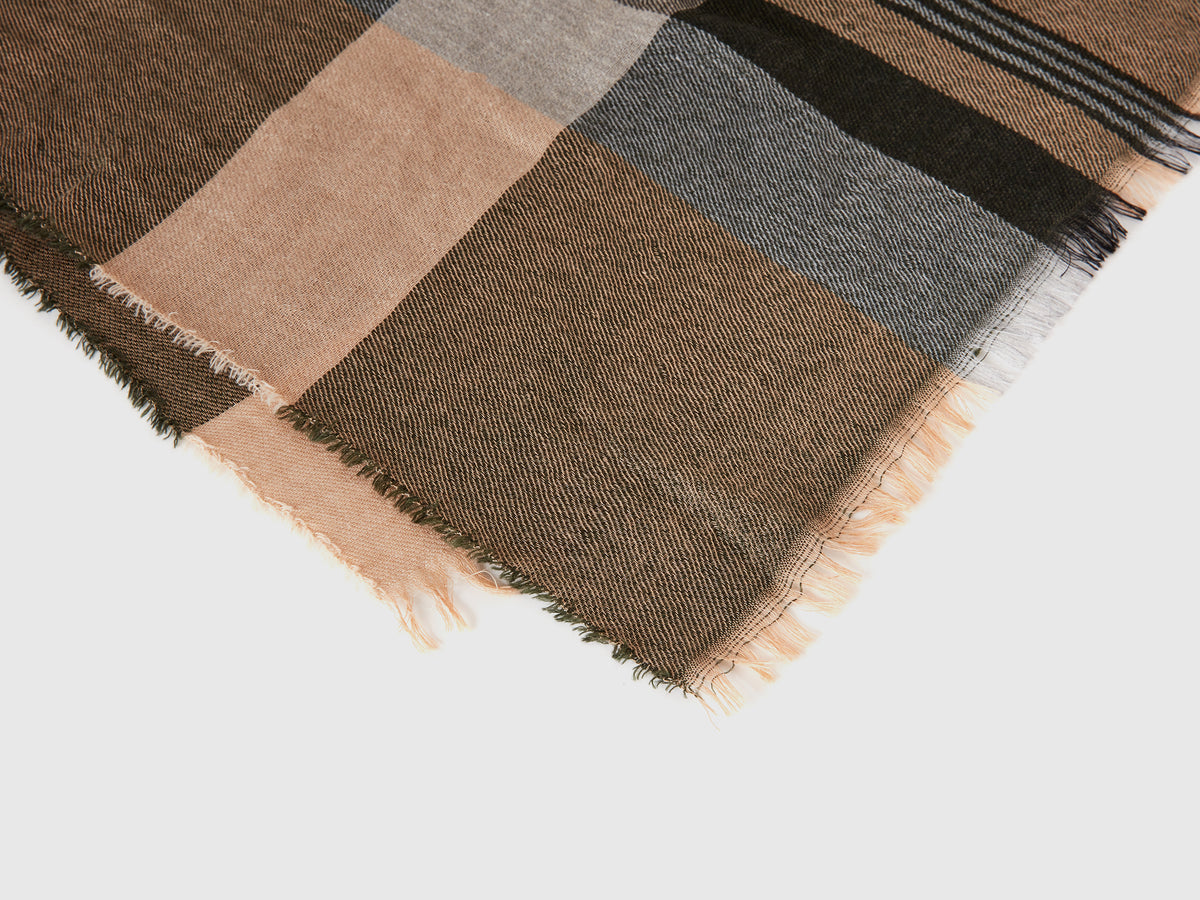 Sciarpa tartan in misto lana