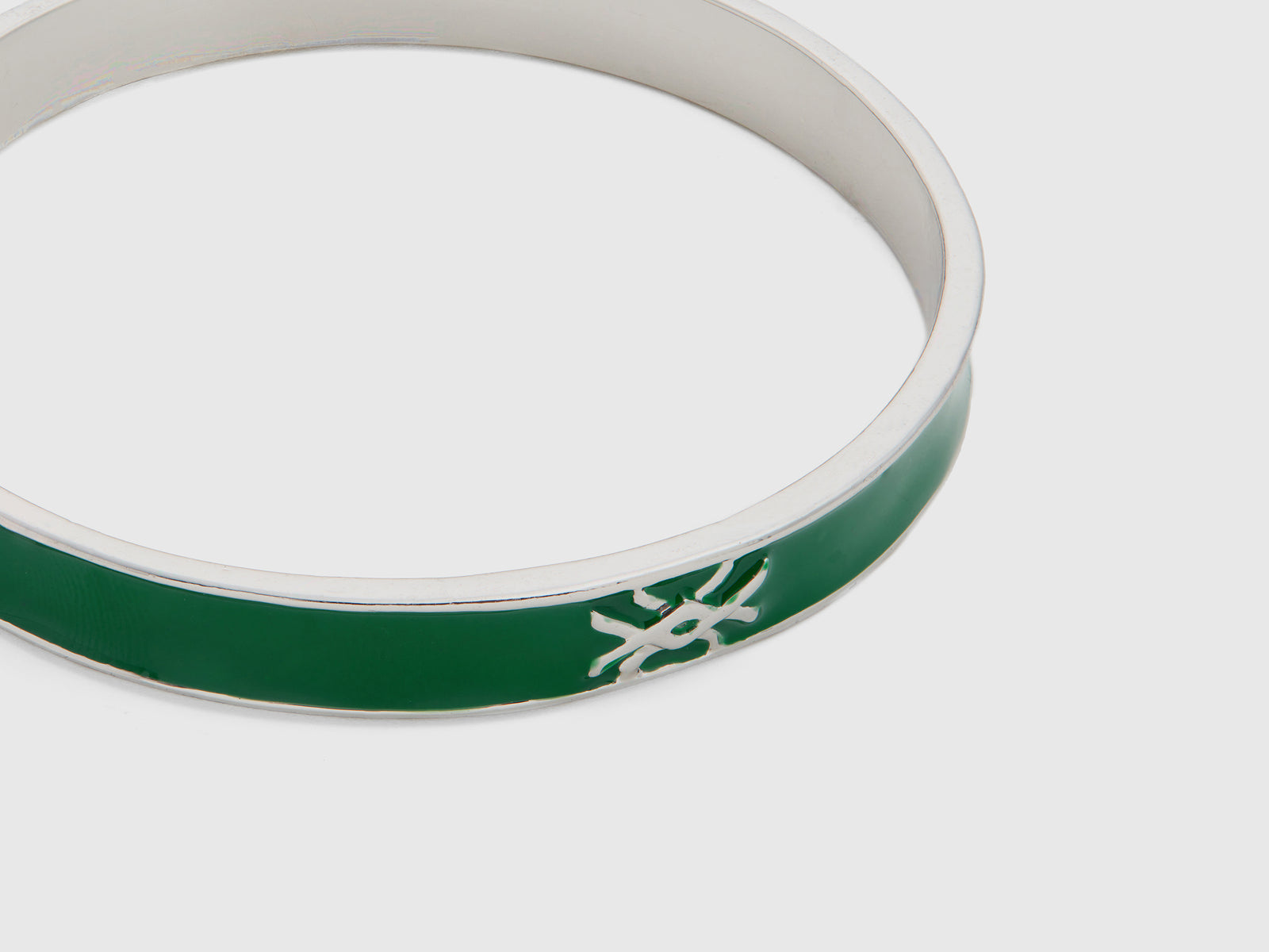 Bracciale bangle con logo da donna verde 2 | Benetton Outlet