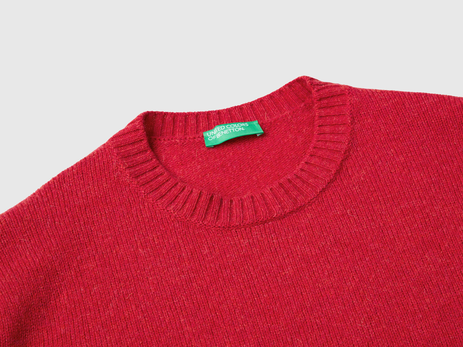 Maglia relaxed fit in pura lana Shetland da uomo corallo 3 | Benetton Outlet