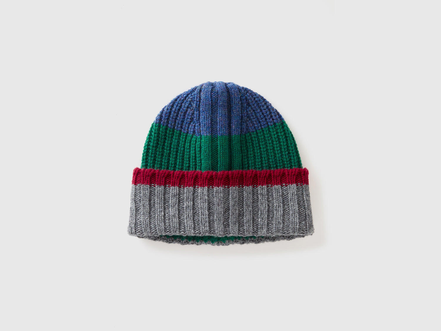 Cappello a righe in pura lana Shetland da uomo multi-color | Benetton Outlet