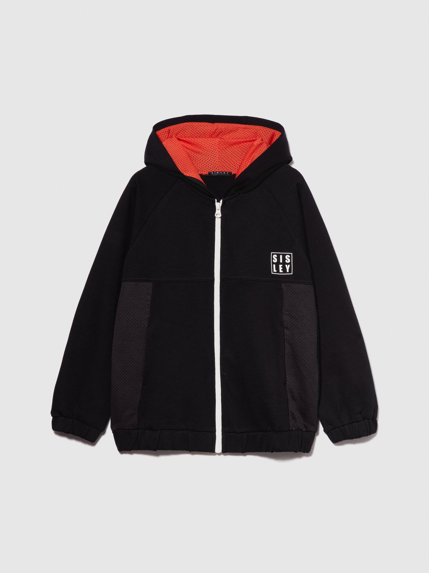 Felpa sporty con logo da bambino nero | Sisley young Outlet